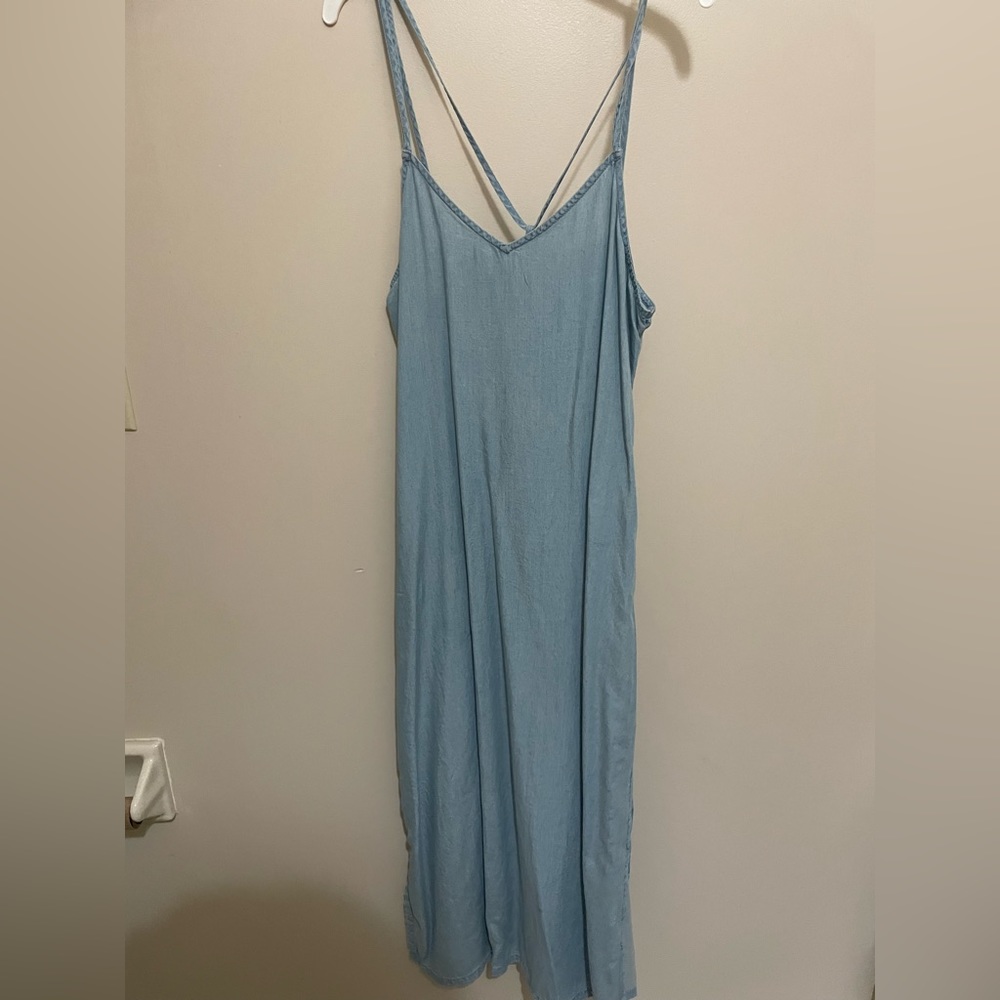 Aerie Midi Denim Color Dress